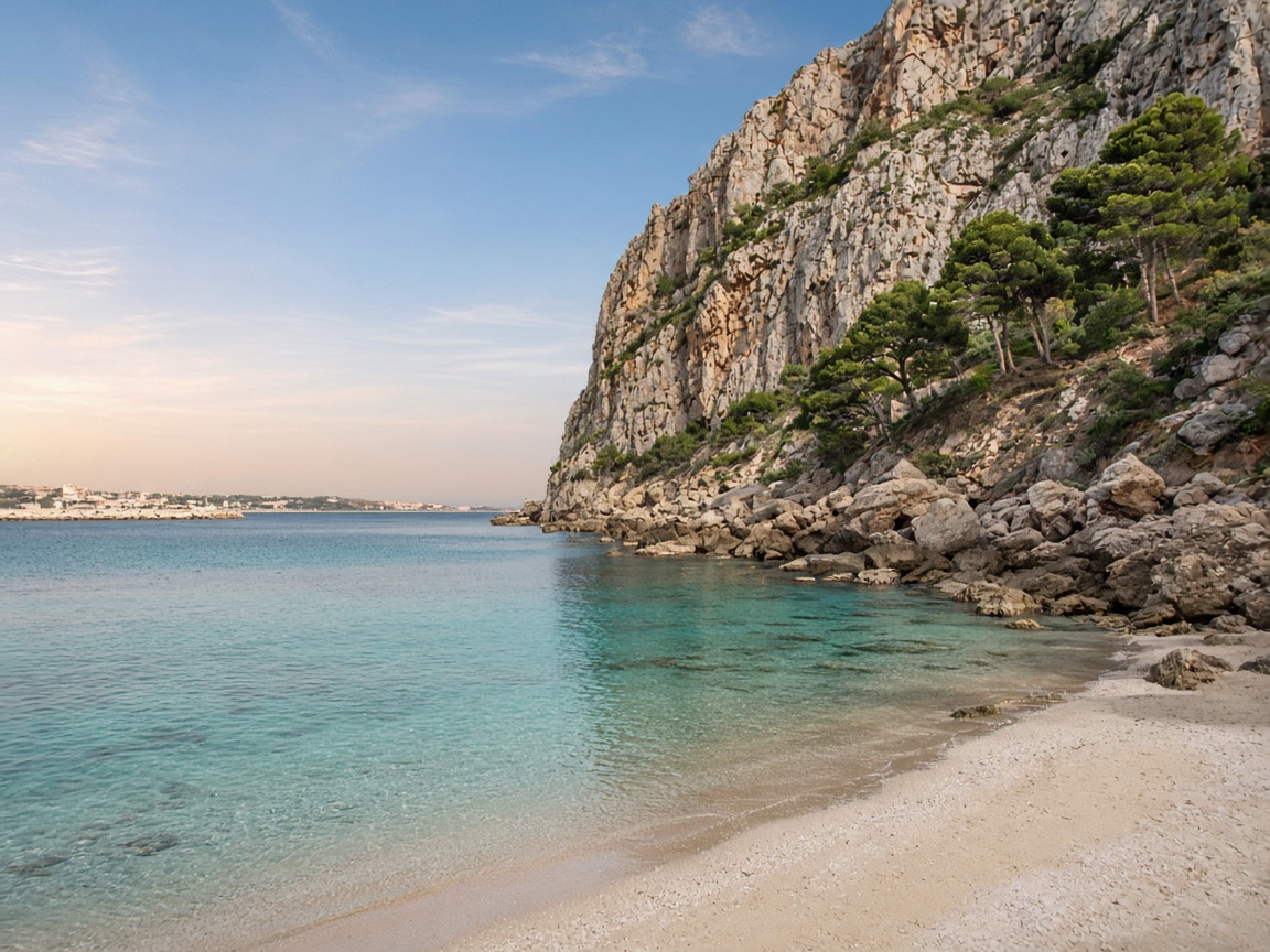 Cala Cantal Roig al peu del Penyal d'Ifac