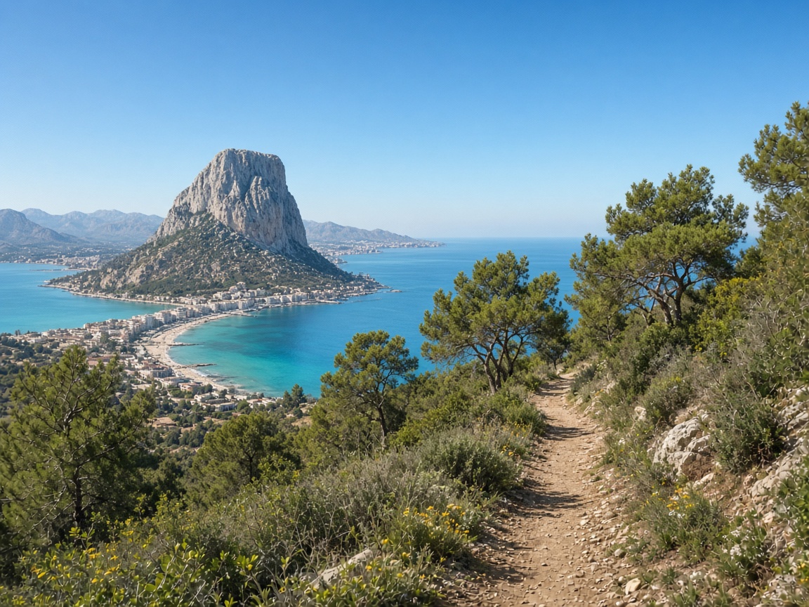 Vistes des de la Serra d'Olt&agrave; cap a Calp
